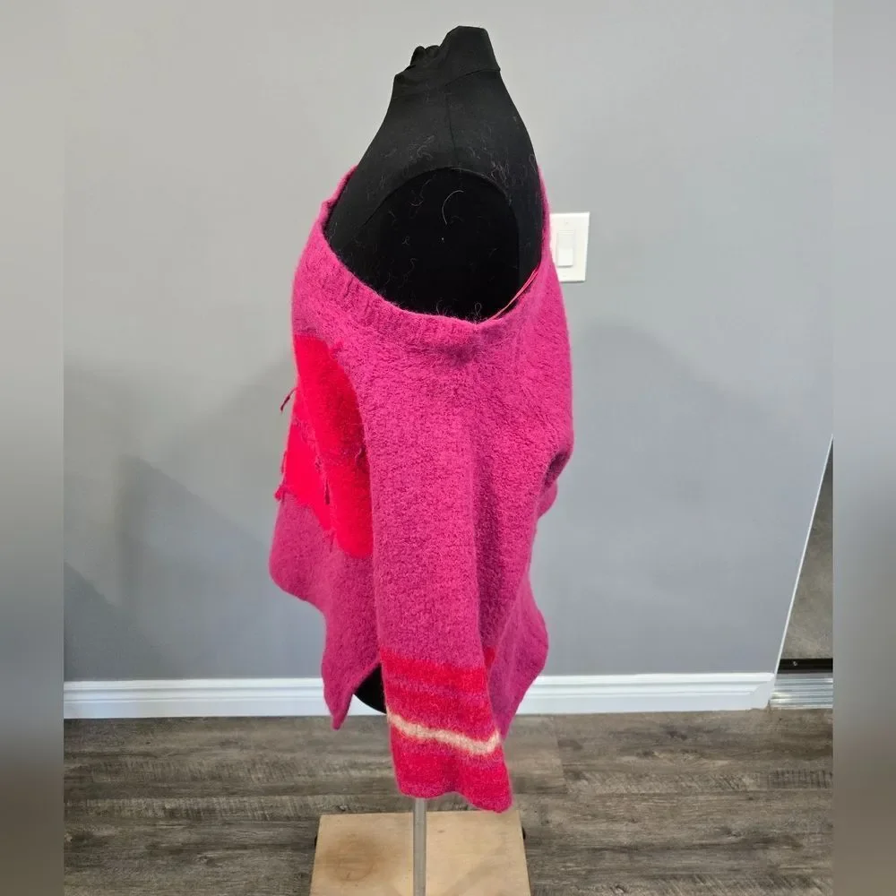 🐢 Free People alpaca wool kimono sleeve sweater  The Last Rose Size XS
